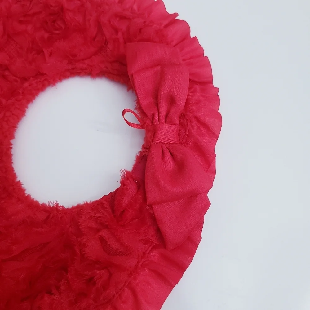 Mud Pie Mesh Rose Cluster Baby Bib
